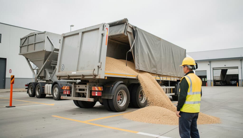 Chargement de vrac en camion : étapes, sécurité, règles